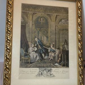 Vintage French Print LE BILLET DOUX